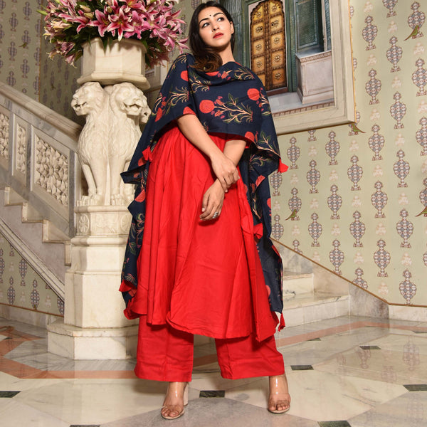 Red Blue Suit Set