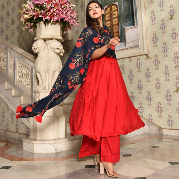Red Blue Suit Set