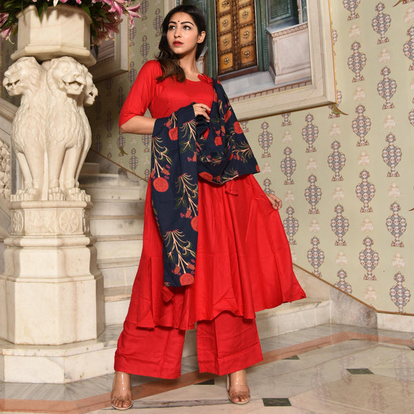 Red Blue Suit Set