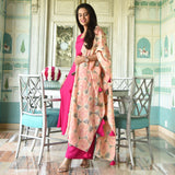 Chanderi Dupatta Suit Set