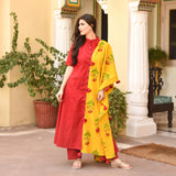 Red Yellow Tassels Suit