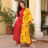 Red Yellow Tassels Suit