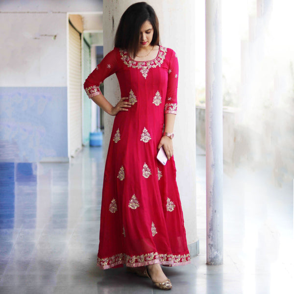 Pink Handwork Dress