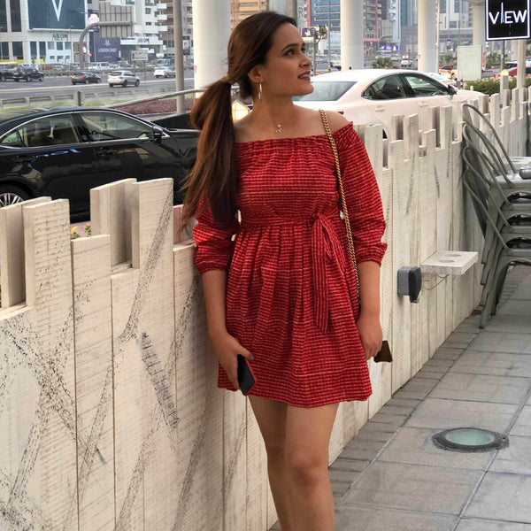 Off Shoulder Cotton Dress