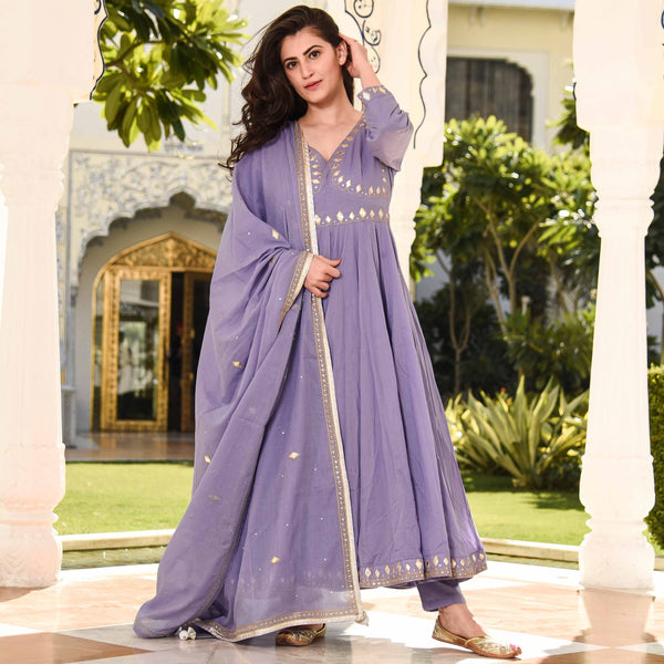 Lilac Flora Suit Set