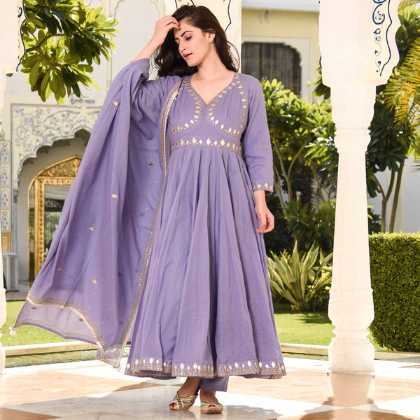 Lilac Flora Suit Set