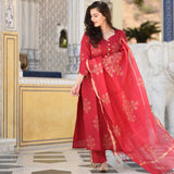 Sheer Red Suit Set