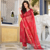 Sheer Red Suit Set