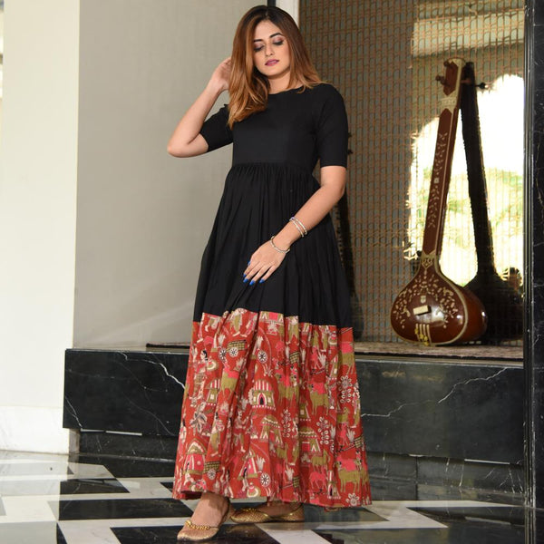 Kalamkari Panel Dress