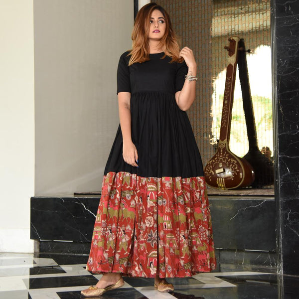 Kalamkari Panel Dress
