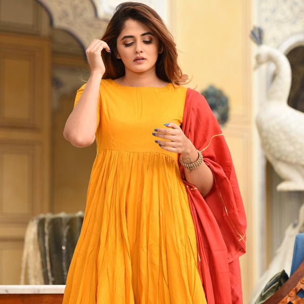 Mustard Red Suit Set