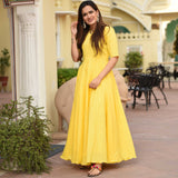 Lemon Puff Cotton Dress