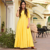 Lemon Puff Cotton Dress