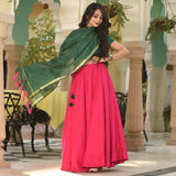 Emerald Accent Lehenga Set