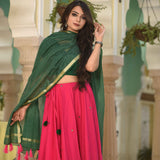 Emerald Accent Lehenga Set