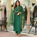 Plain Suit & Doriya Dupatta
