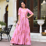 Lady Pink Cotton Dress