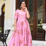 Lady Pink Cotton Dress