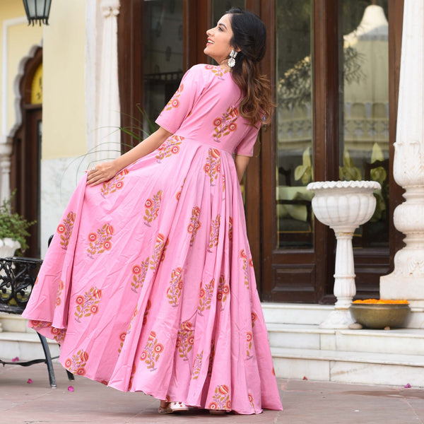 Lady Pink Cotton Dress