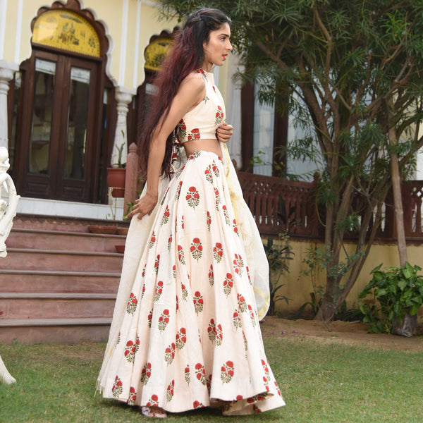Mughal Butta Lehenga Set
